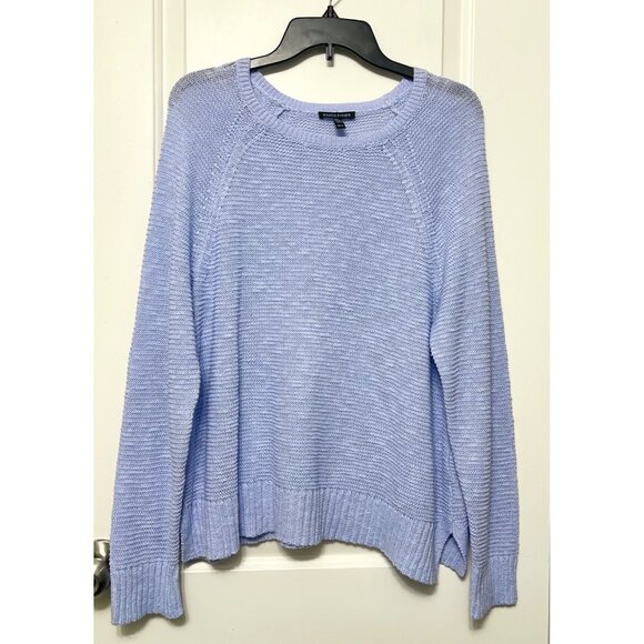 Eileen Fisher Linen-Cotton Raglan-Sleeve Sweater M - Picture 7 of 14